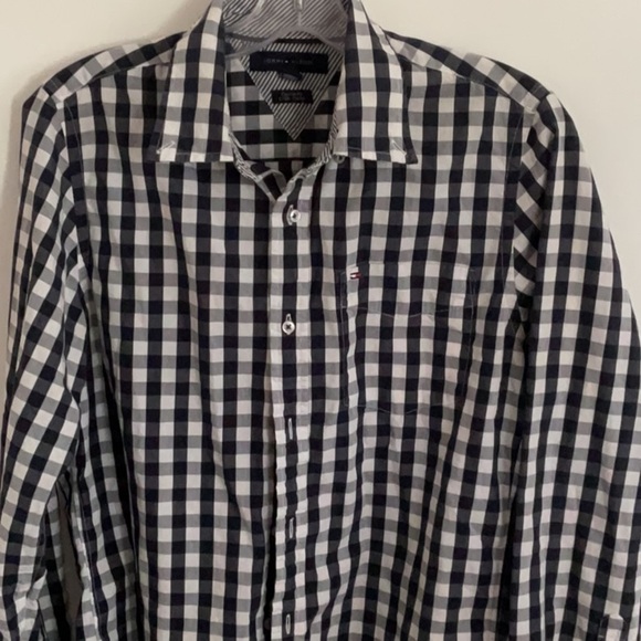 Tommy Hilfiger Black and White Gingham Casual Shirt - Picture 1 of 4